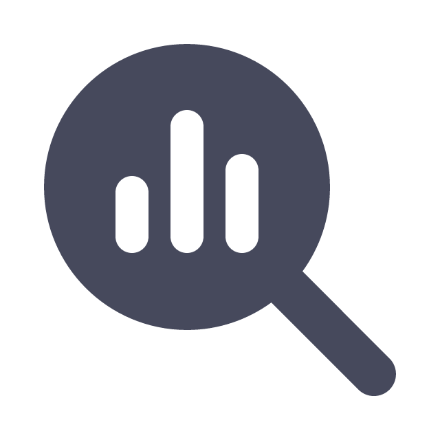 magnifying glass chart icon
