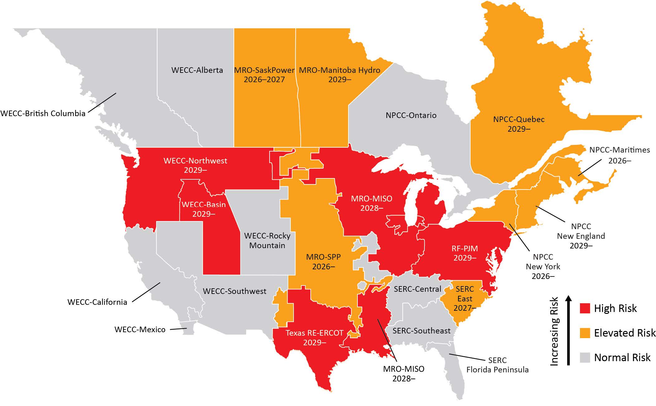 NERC LTRA Risk Map